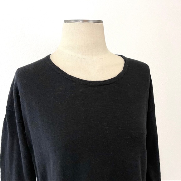 Madewell- Black Slubbed Knit Sweater Size XS - Picture 2 of 8